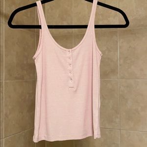 Pink Brandy Melville Ribbed & Cropped Tank Top